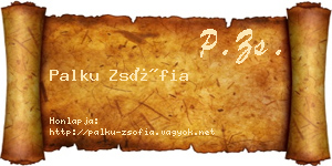 Palku Zsófia névjegykártya